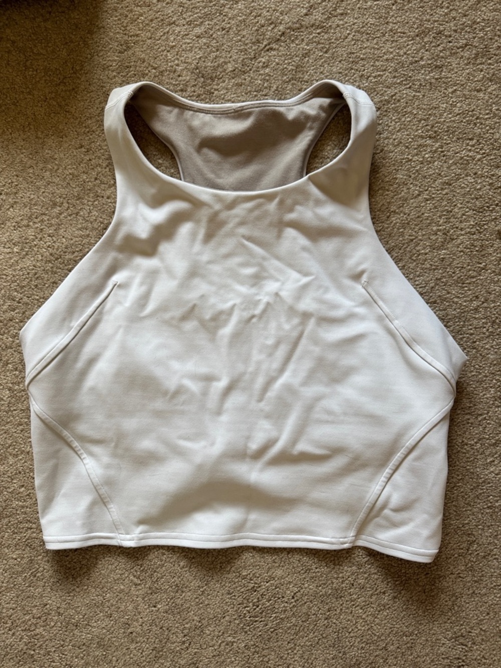lululemon athletica White High-Neck Racerback Sports Bra